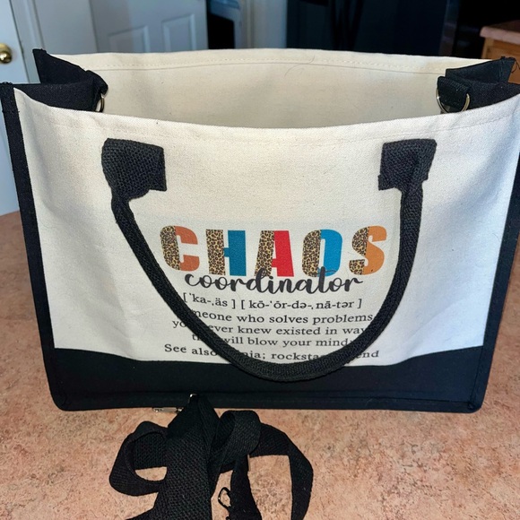 “Chaos Coordinator” Canvas Tote Bag NEW - Picture 4 of 7